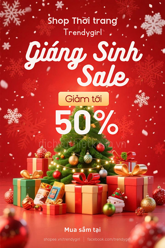 Ảnh quảng cáo Giáng sinh Sale