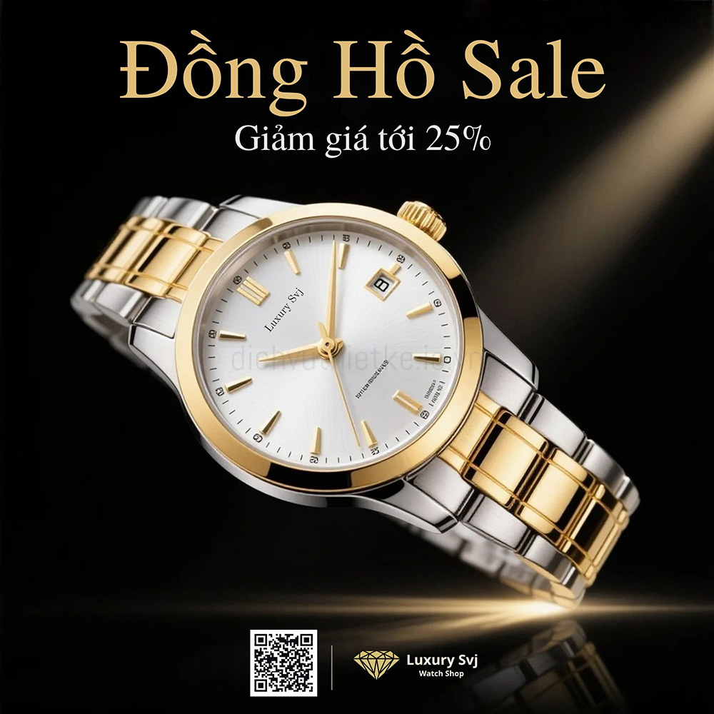 Banner Giảm Giá 25% Đồng Hồ Nam Mới