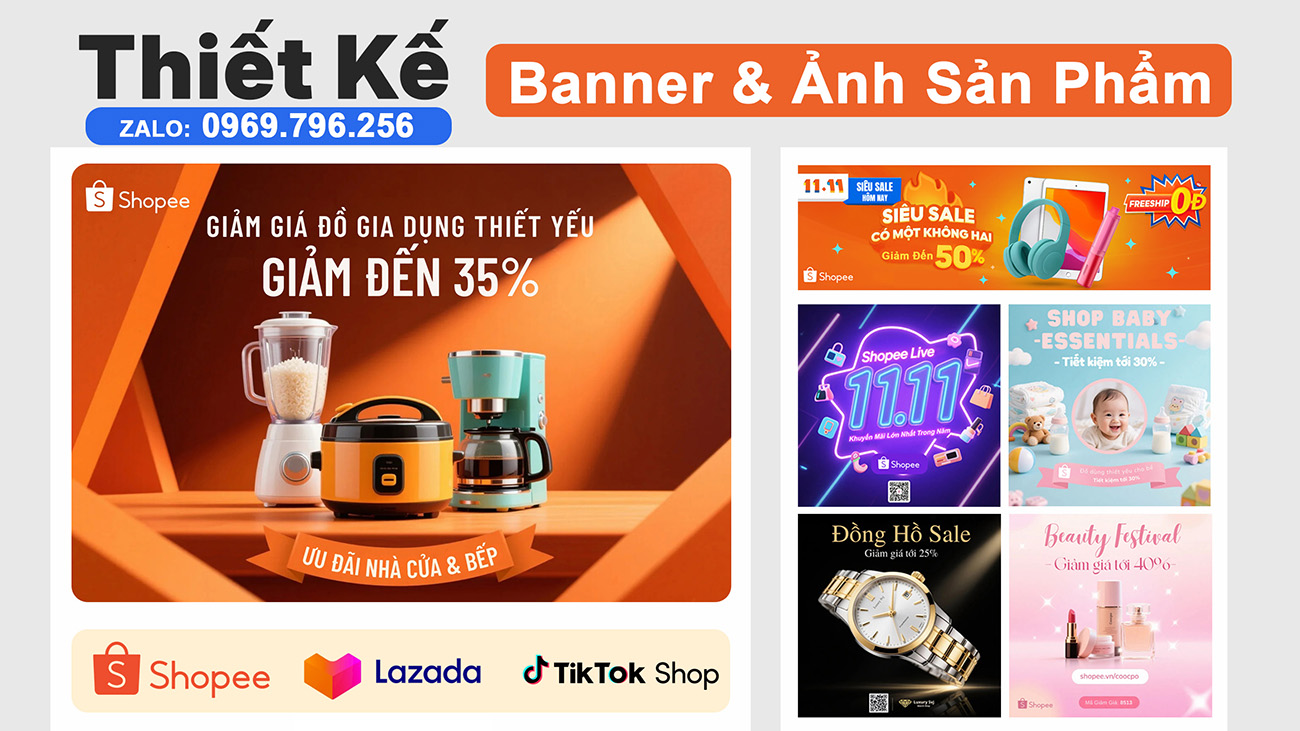 Thiết kế banner Shopee chuyên nghiệp